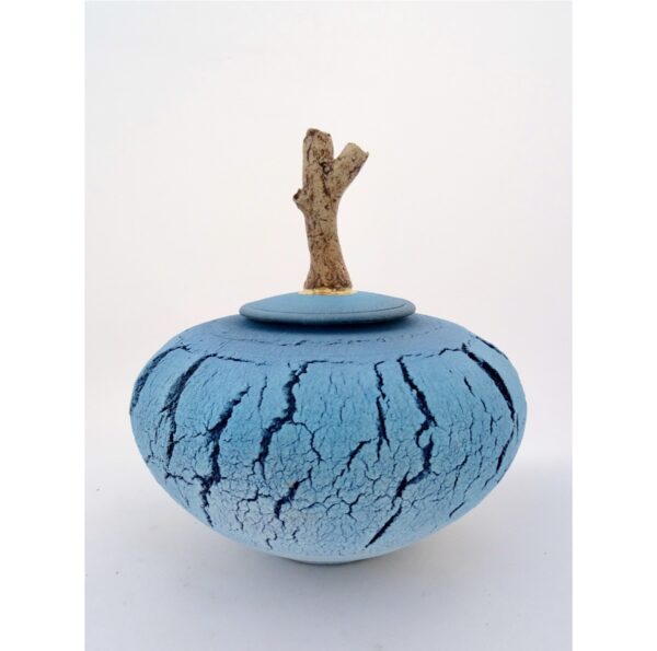 Blauw dekselpotje - Jolanda Verdegaal