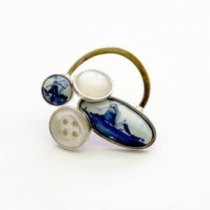 Broche Delfts Blauw met pin - Sieders & VanDoorn