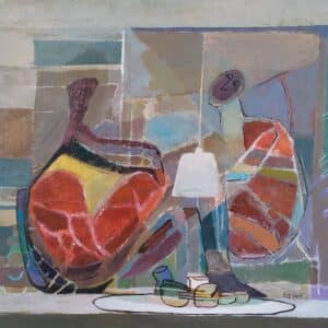 Met ons kont op de grond en de lamp aan het plafond - Iris Slock