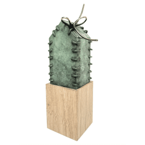 Bronzen huisje met strik - Tonny de Brouwer